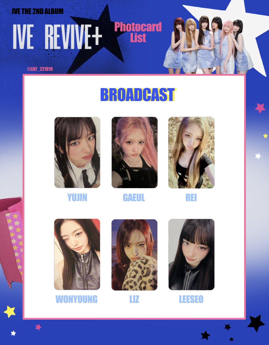 IVE【 REVIVE+ 】 全員 トレカ 封入物 一覧✧⁎⁺ 🖤💫 INCLUSIONS