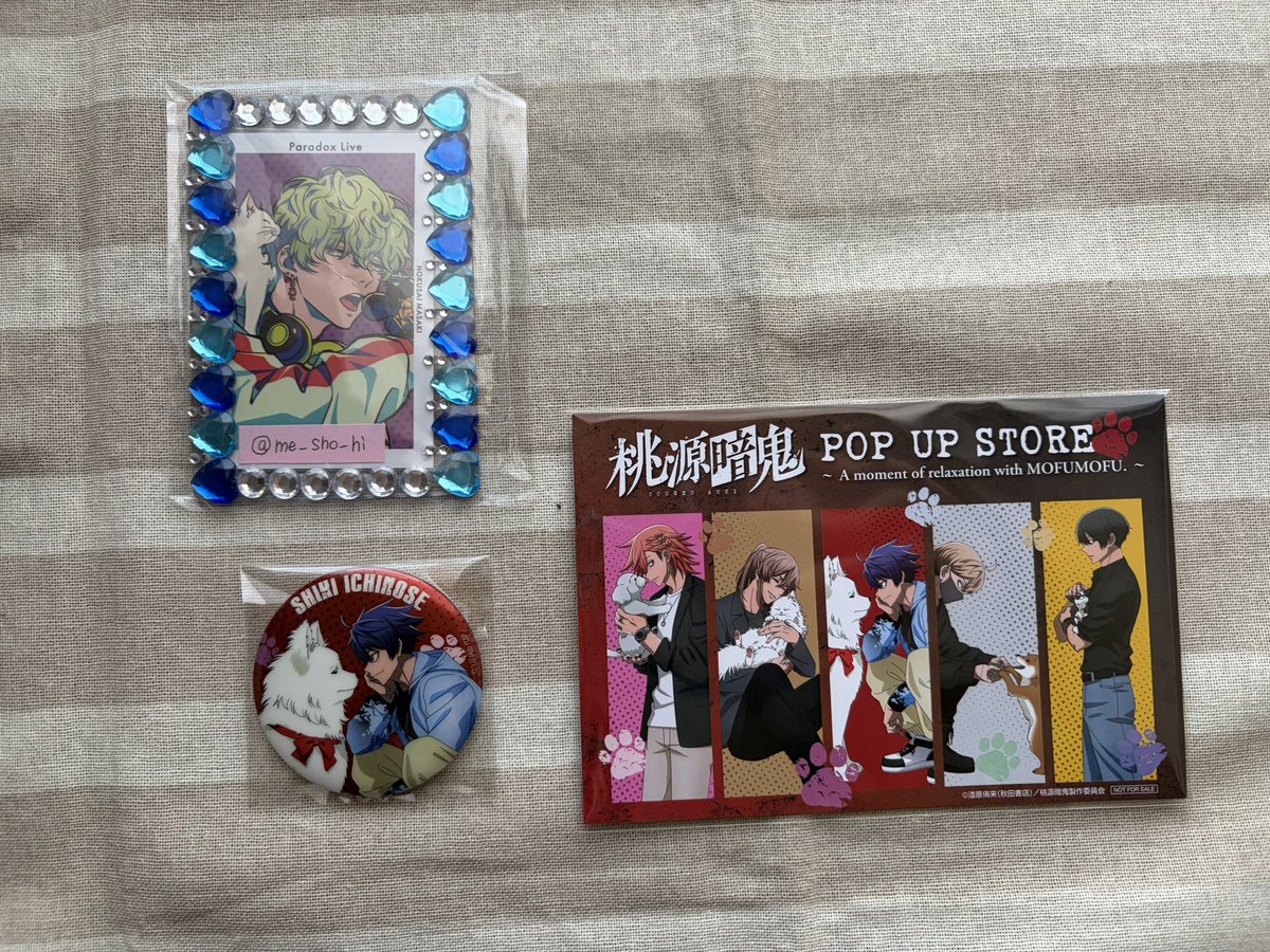 交換》 桃源暗鬼 ロフト 缶バッジ 特典 (譲)一之瀬、全員集合 (求)桃寺