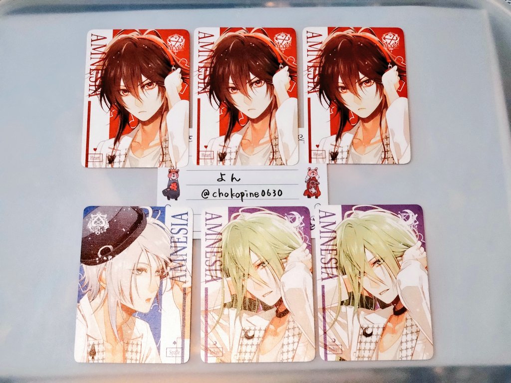 交換】AMNESIA オトスト バレンタイン アクスタ アクキー パルカ 特典