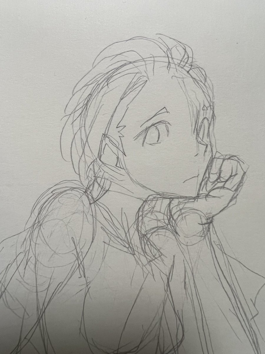 498日目 集中力が切れまちた Day 498 I lost focus. #illustration #Ink