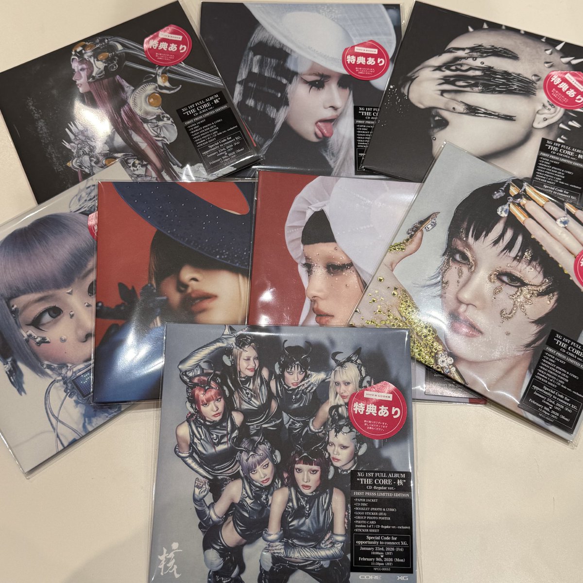 XG THE CORE 核 トレカ HMV 特典 7種コンプ ×3 XG THE CORE 核 Regular