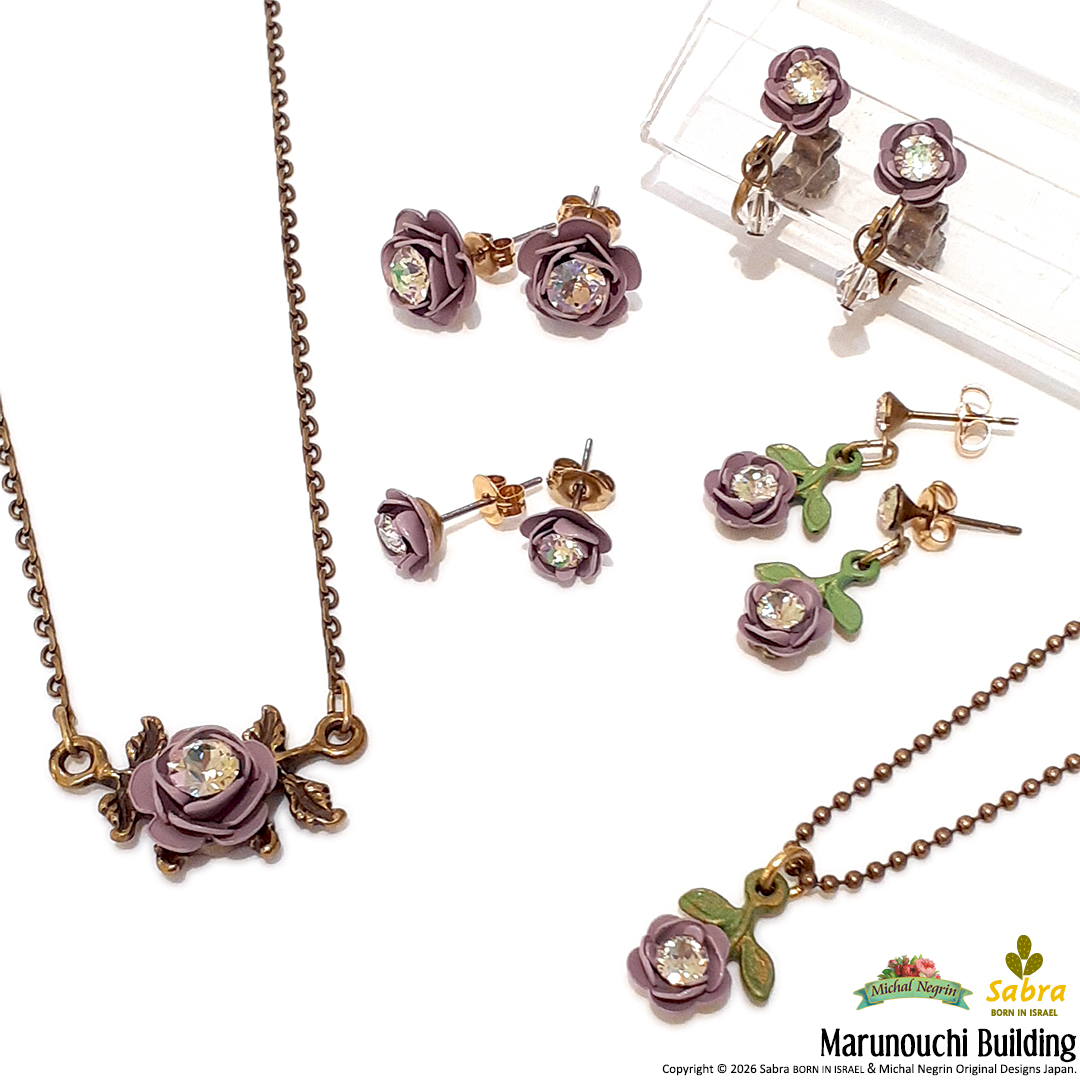 ローズモチーフのアクセサリーをご紹介🌹 ラベンダーと偏光ルミナスを