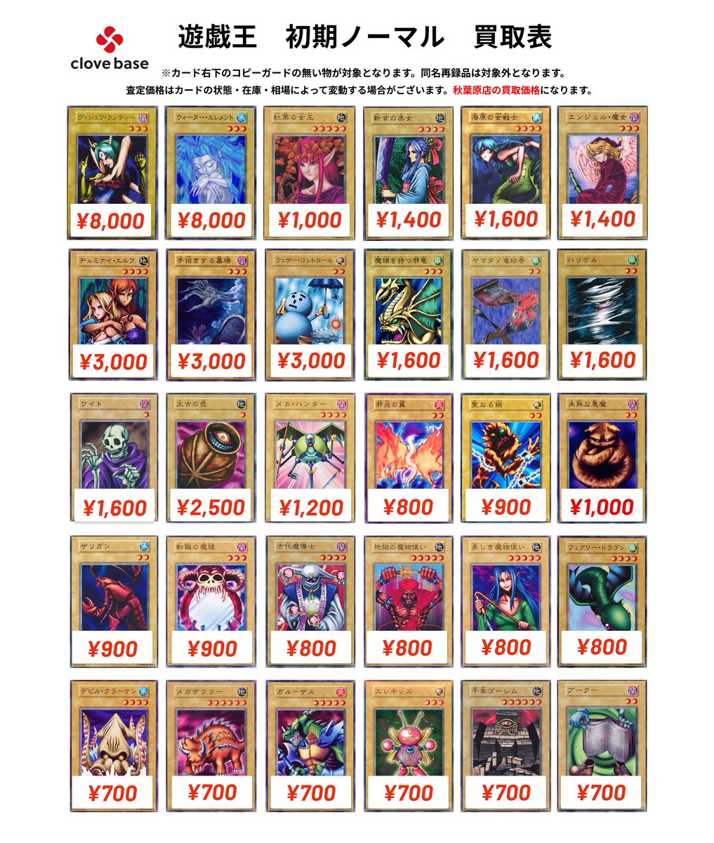 🔯 遊戯王 初期ノーマル買取表 🔯】 ヴィシュワ・ランディー 8000