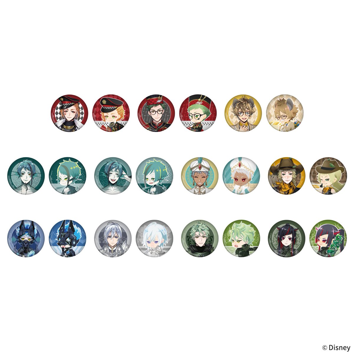 ツイステ展 記念グッズのご紹介✨】 缶バッジセット（7章実装SSRカード