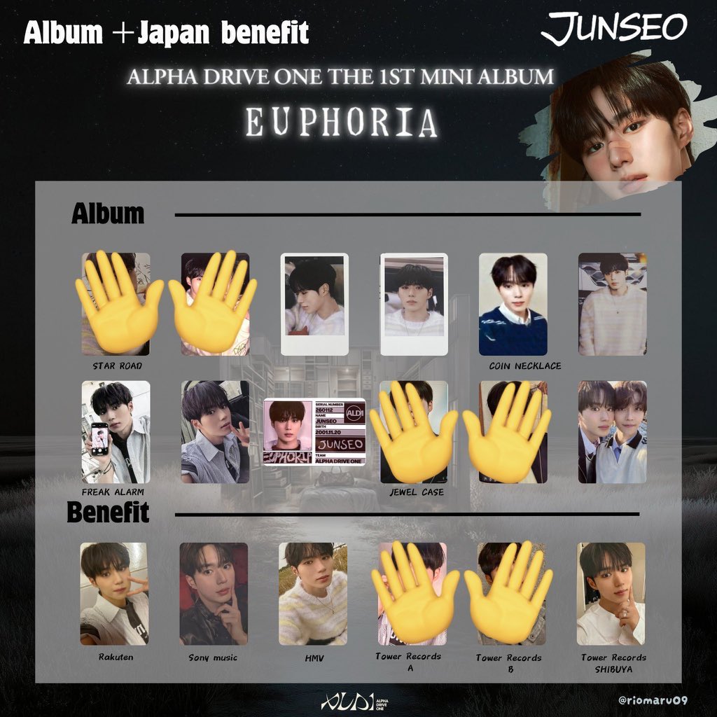 ALPHA DRIVE ONE ALD1 EUPHORIA トレカ 交換 特典 タワレコ ID ケミ 譲