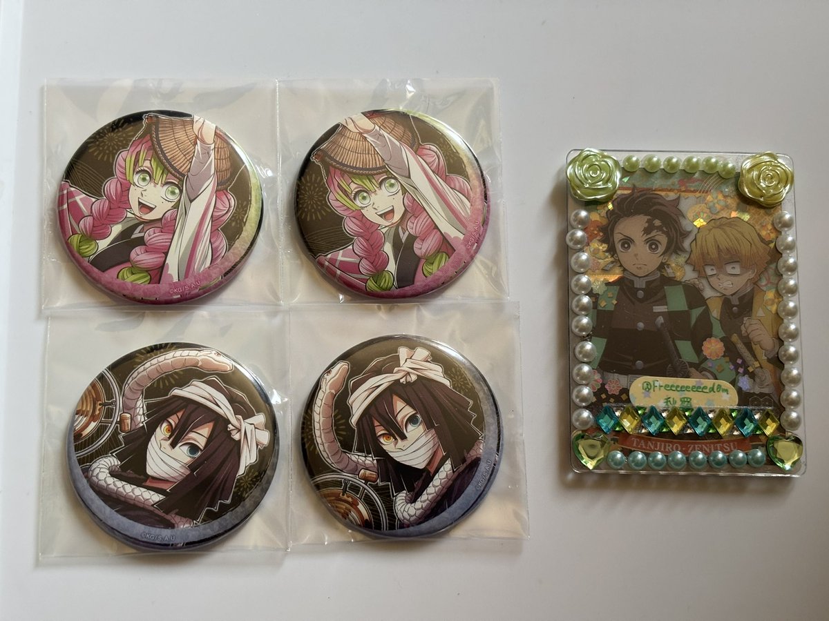 譲渡】鬼滅の刃 阿波踊り 阿波おどり 缶バッジ 譲)蜜璃 伊黒 求)定価+