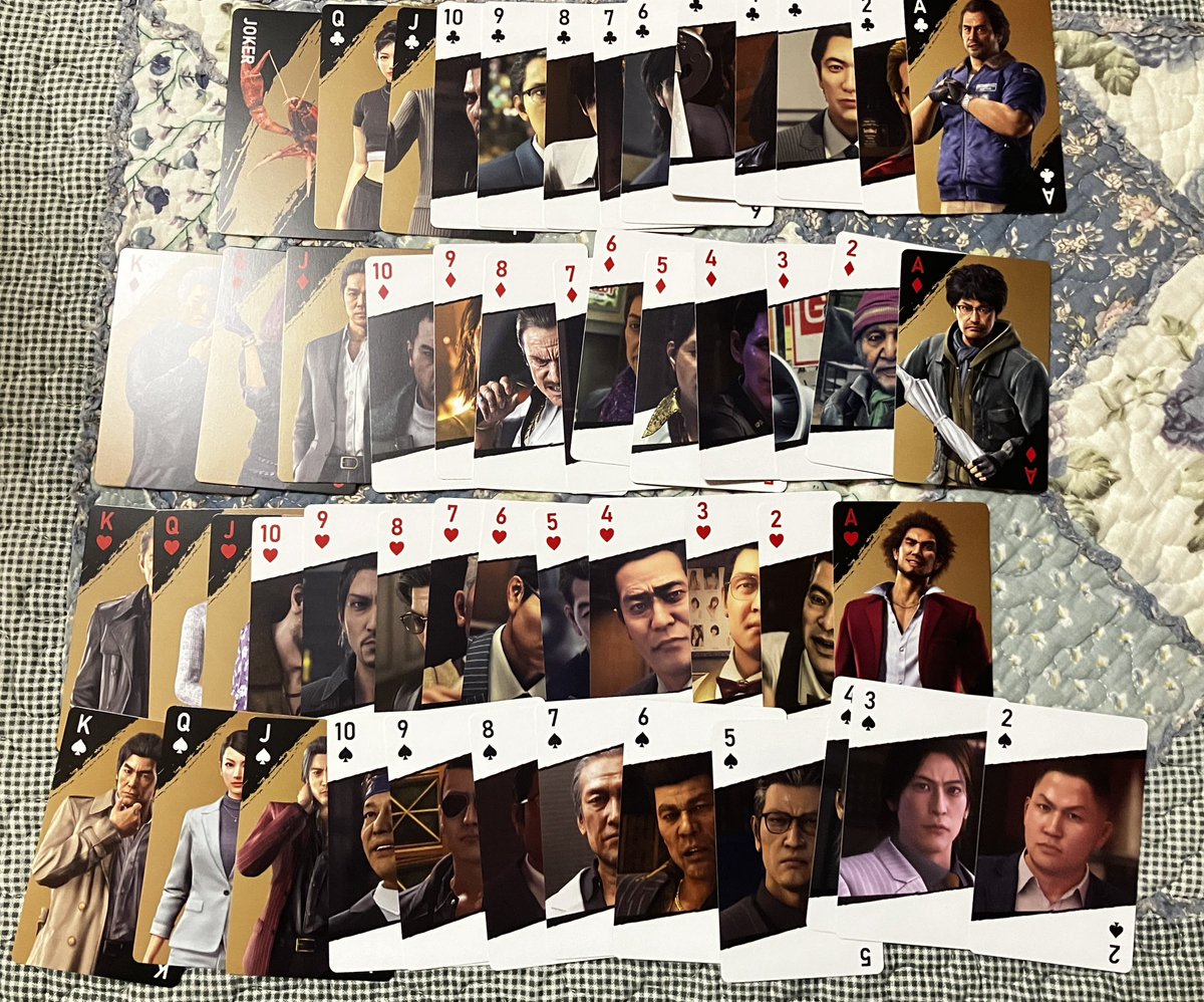 交換募集】 龍が如く SEGAラッキーくじ D賞 トランプ 譲)一覧の白線で