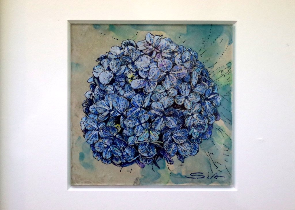 ギャラリーいまじん ＃岐阜市 安藤真司展 ガラス絵も銅版画も色彩が