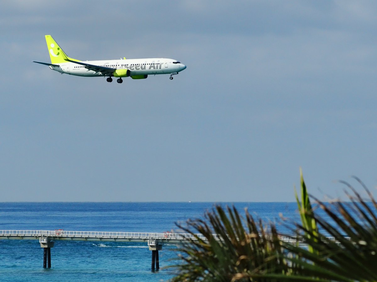 🛬 これぐらいの角度が一番いい あとは背景が晴れてくれれば言うこと