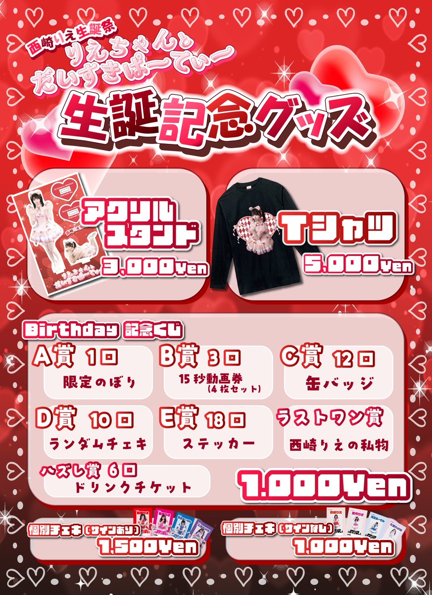 グッズについてのお詫び Birthday記念クジの「ブロマイド」ですが