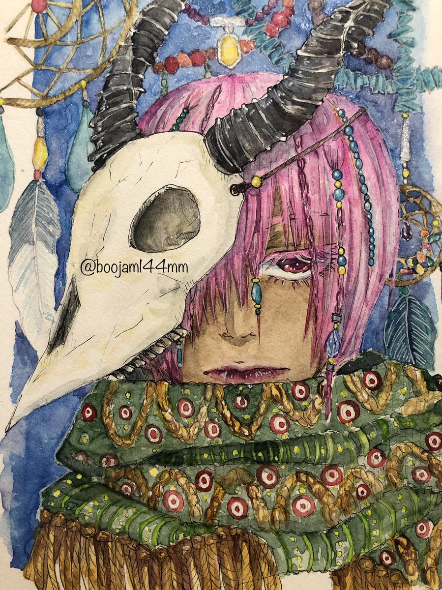 多分水彩をちゃんと使い始めた頃 #唐突に5年前の絵を載せる見た人もやる