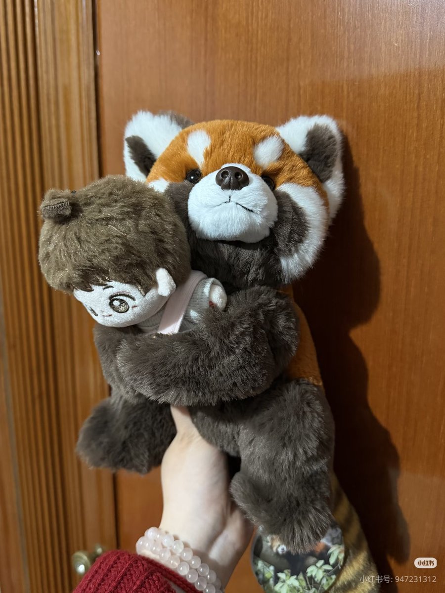 Red Panda got Zhan Zhan ✓ #XiaoZhan cr. 浮浅 Superficial