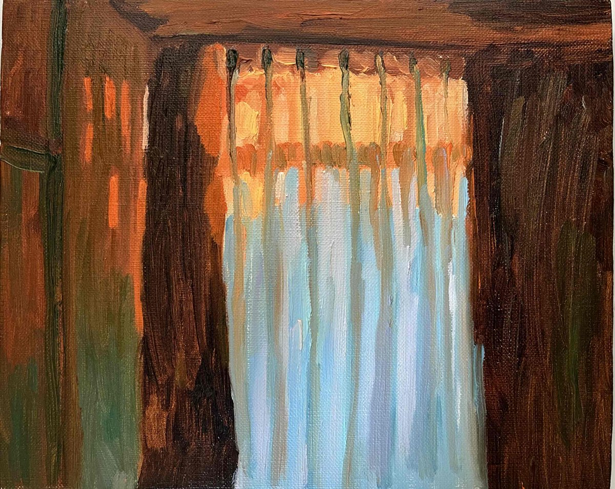 部屋の窓 油彩画 F3サイズ 2025年