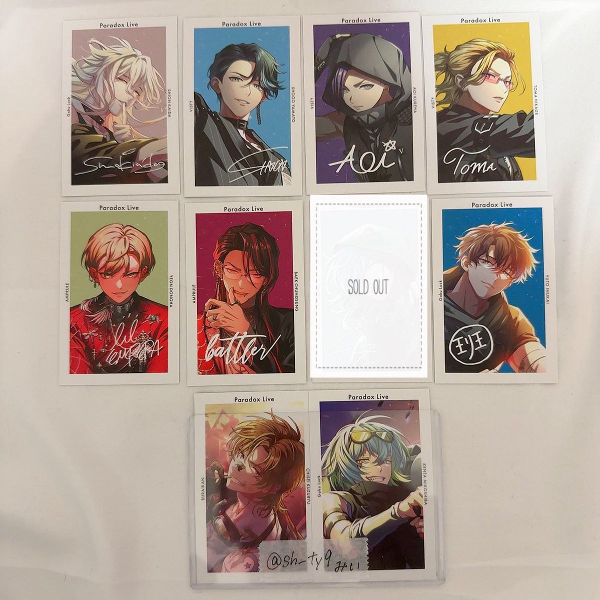 交換】Paradox Live パラライ 6周年 缶バッジ 仮約束 サイン入りgプリ