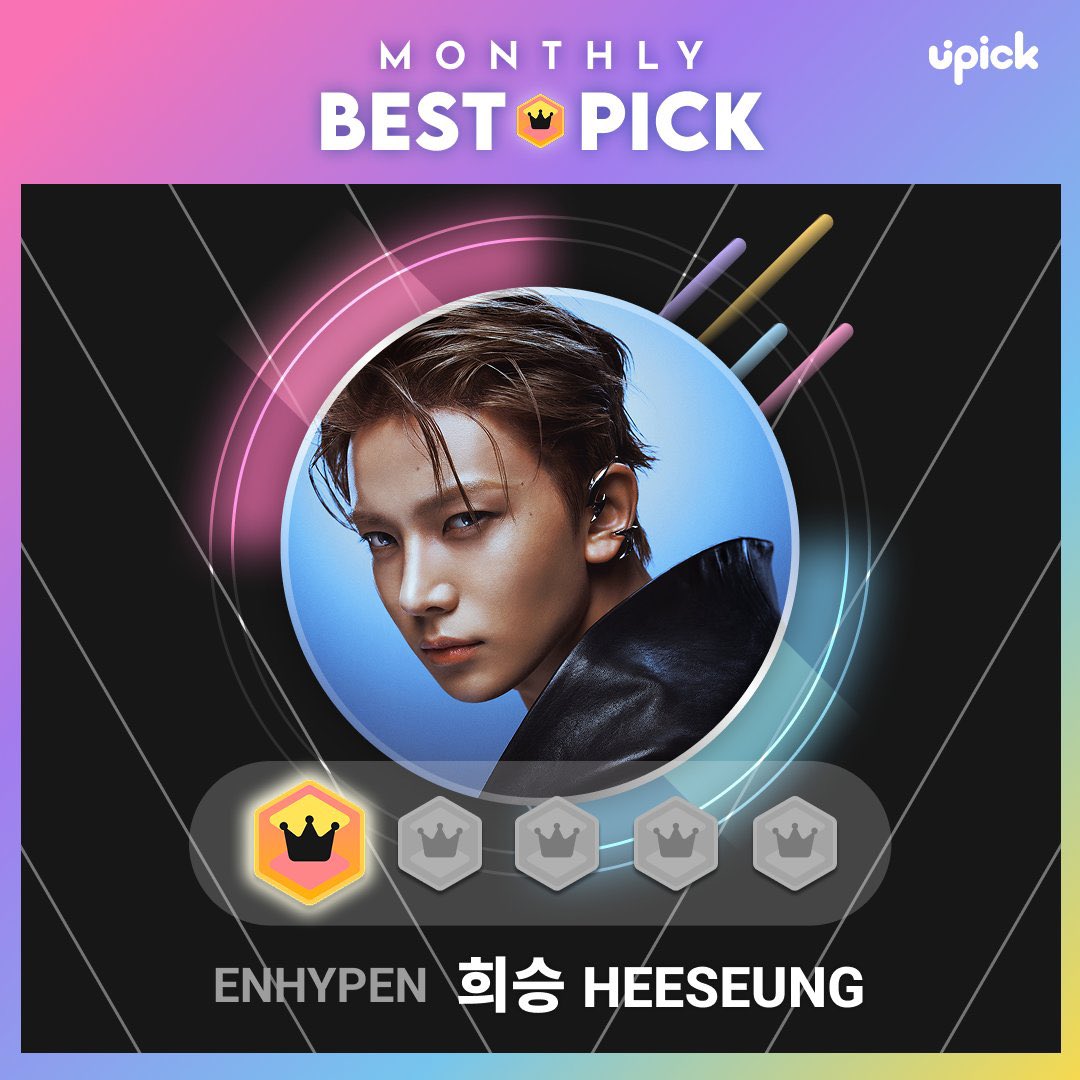 🏆] UPICK MONTHLY PICK Heeseung got his first badge on UPICK today