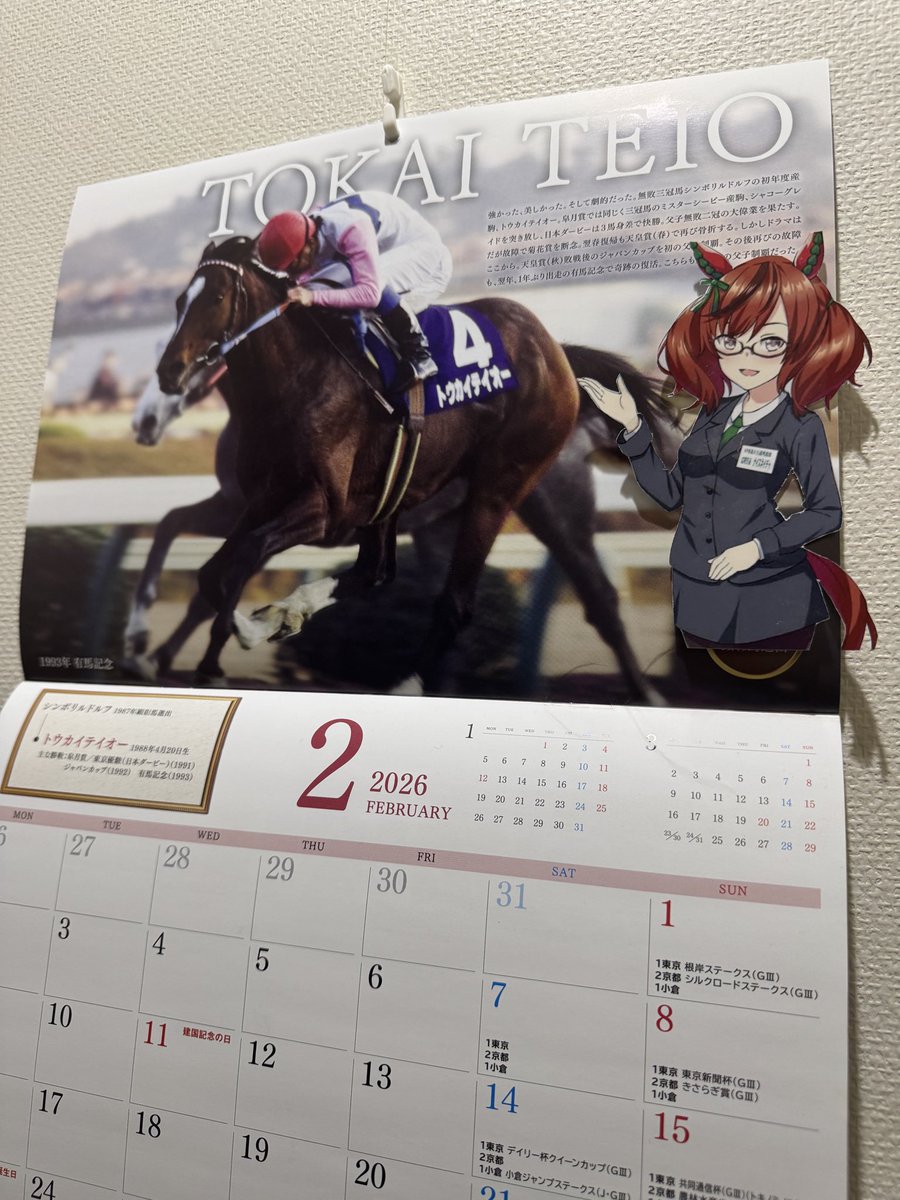 JRAのカレンダーに毎月ナイスネイチャ貼ってるけど、93年の有馬記念の