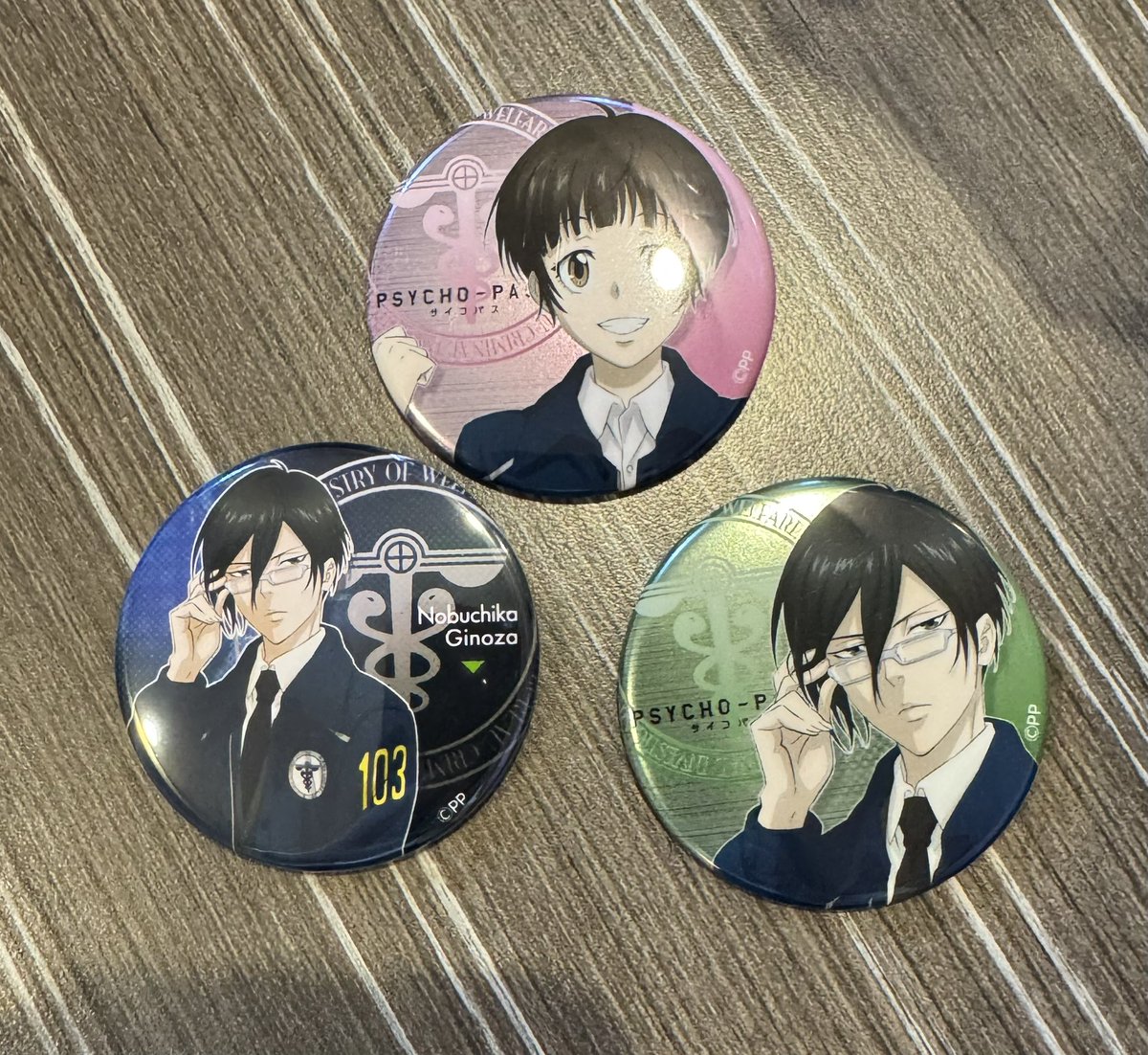 交換】PSYCHO-PASS サイコパス ノイタミナ 20th 缶バッジ 譲 常守朱