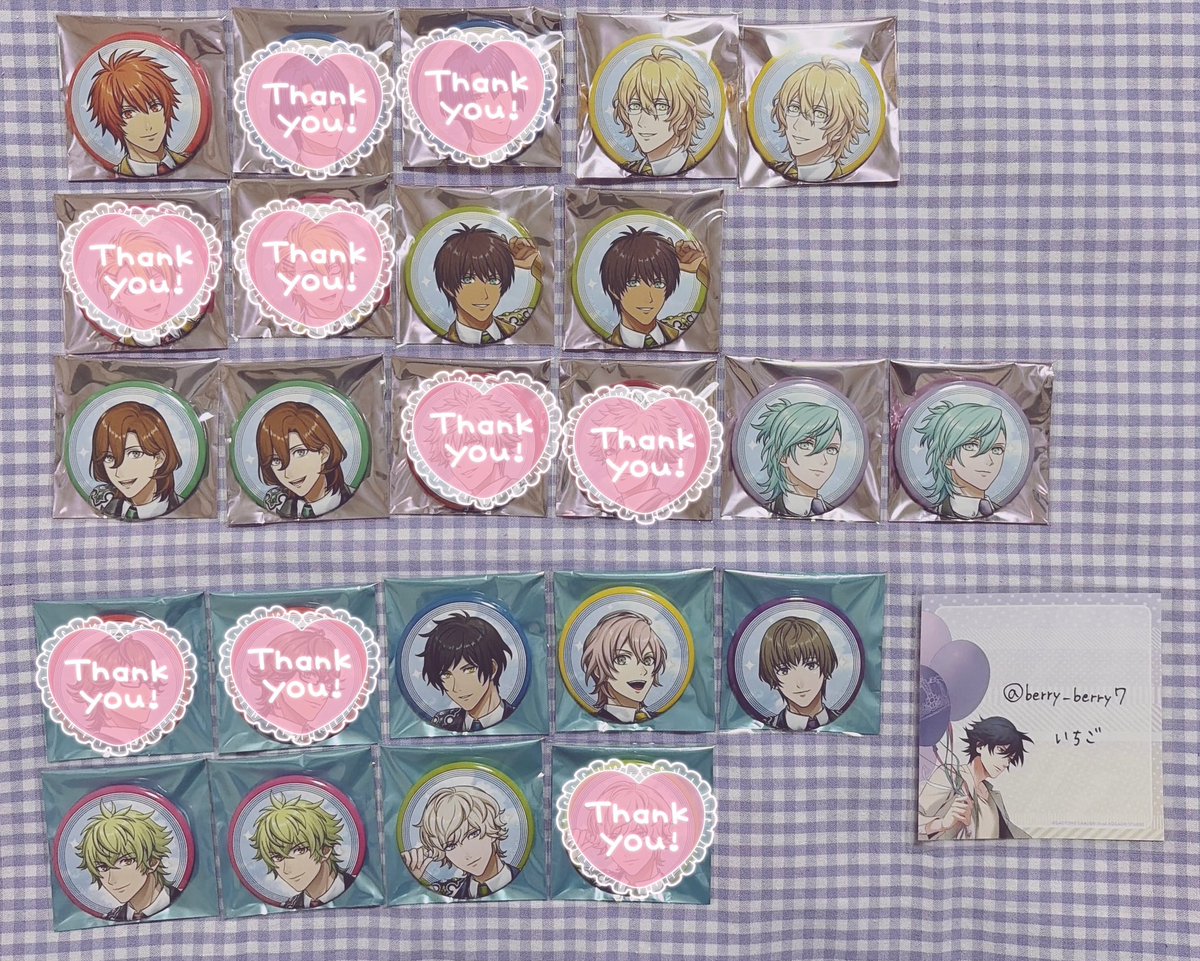 交換】 うたプリASSHC 缶バッジ (譲) 音也 那月 セシル 嶺二 藍 綺羅