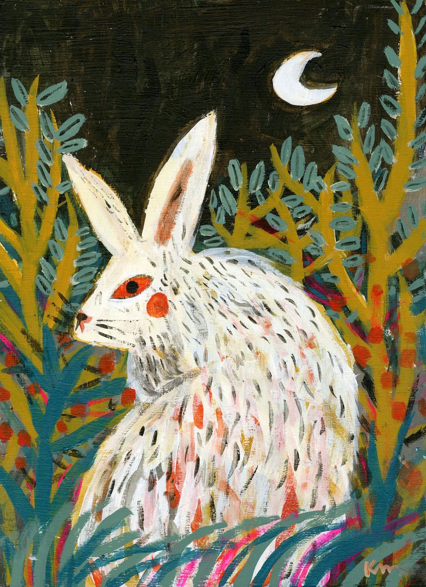 つきよ」 凛としたうさぎを目指しました。 空をめったに使わない黒に