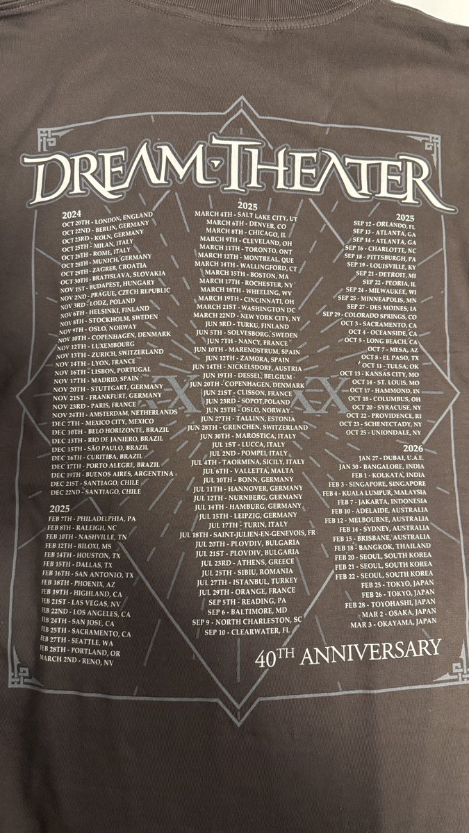 DreamTheater 今回はTシャツを購入。フライヤーもゲットできた。サイン
