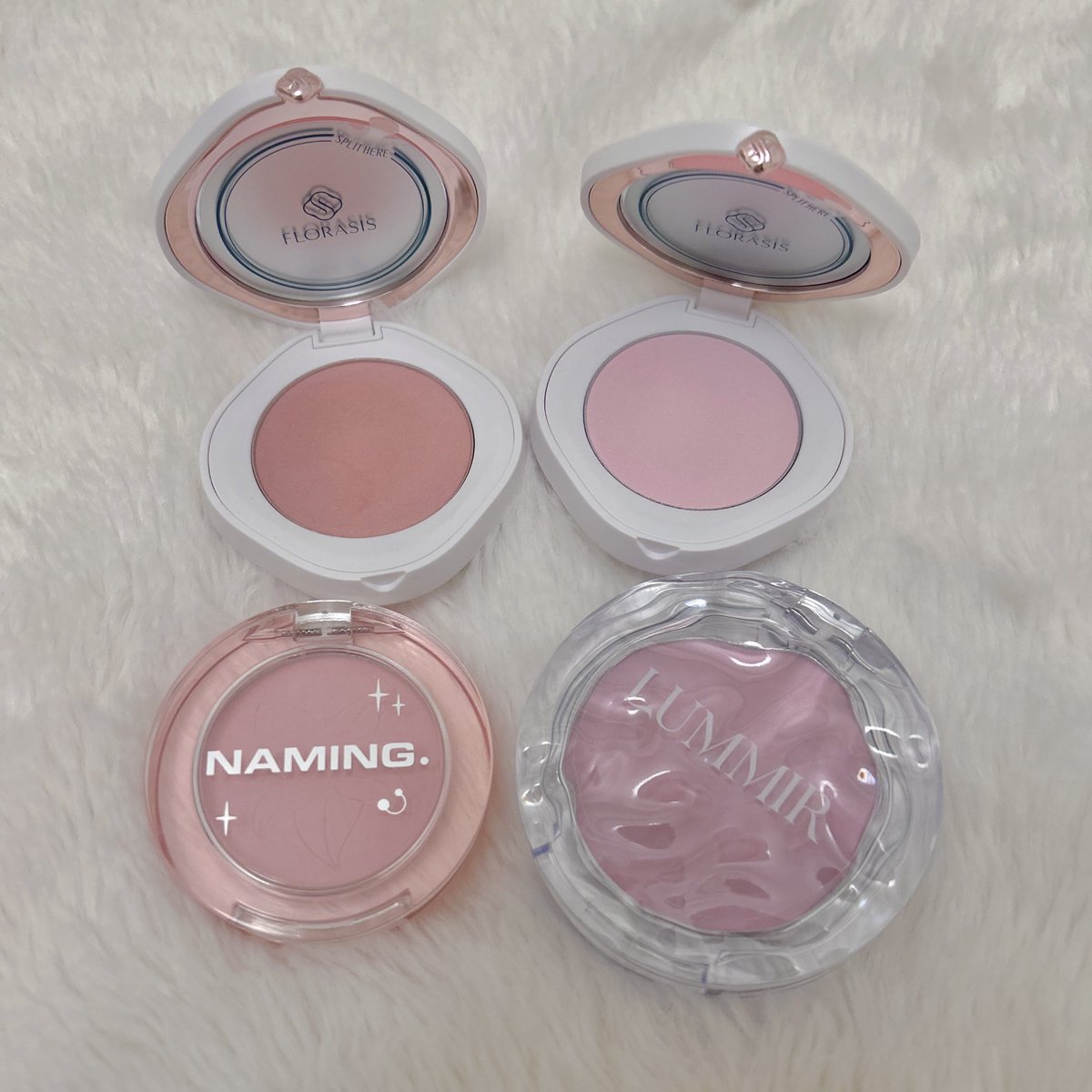 最近買ったパウダーチークたち𝜗𝜚˚⋆ どれも可愛い色で買ってよかった