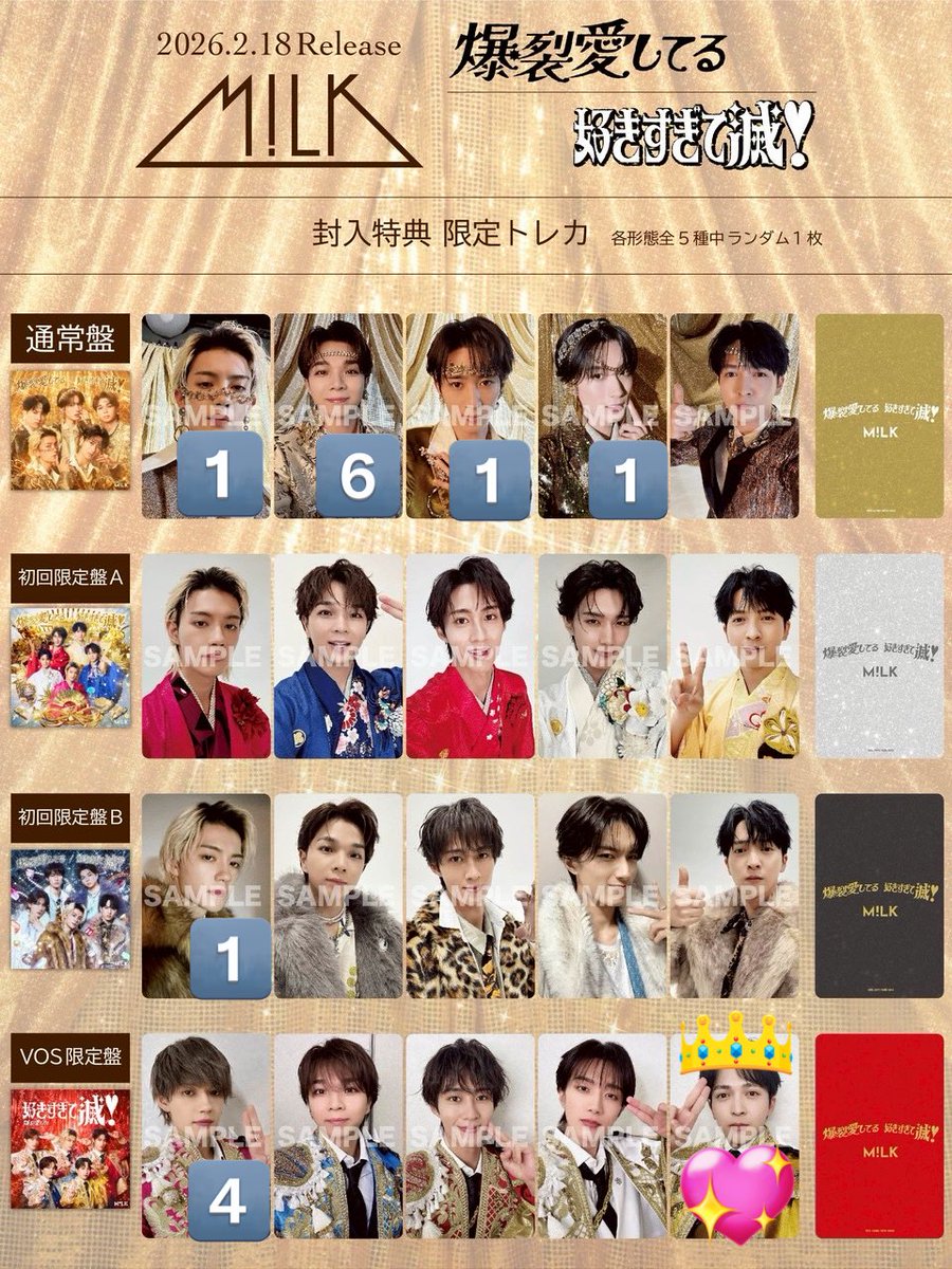 M!LK 爆裂愛してる 好きすぎて滅！ 封入特典 トレカ 過去トレカ