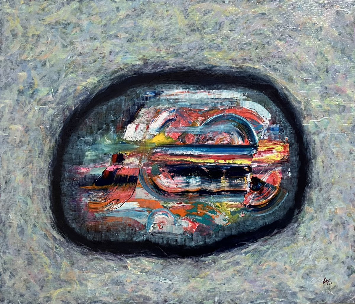 2026年 アクリル, 油彩, キャンバス（F10） 「極相」 個の内に秘めた美