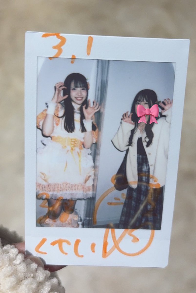 初めてのライブとチェキがまむちゃんでよかった🧸 めっちゃ緊張した