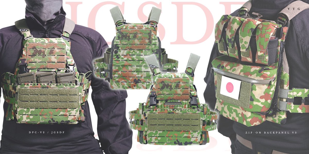 DPC-v2 JGSDF】 近代的なモジュラープレートキャリアで、2型迷彩のもの