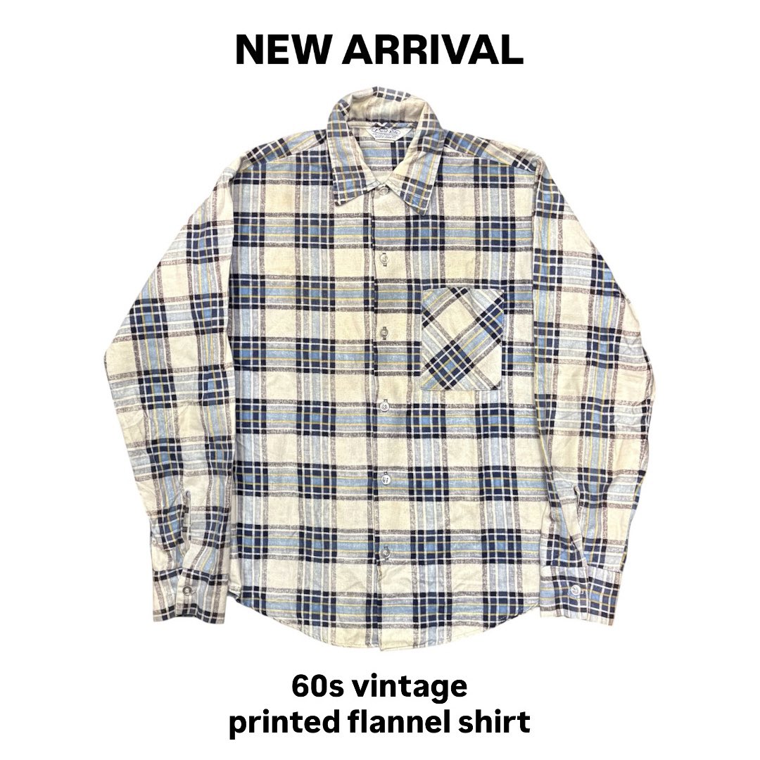 👨🏻‍🚀 ⭐︎new arrival⭐︎ ⚫︎60s vintage printed flannel shirt