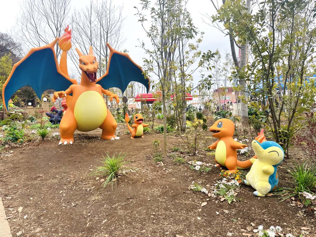 リザードン＆ヒトカゲとヒノアラシ #ポケパークカントー