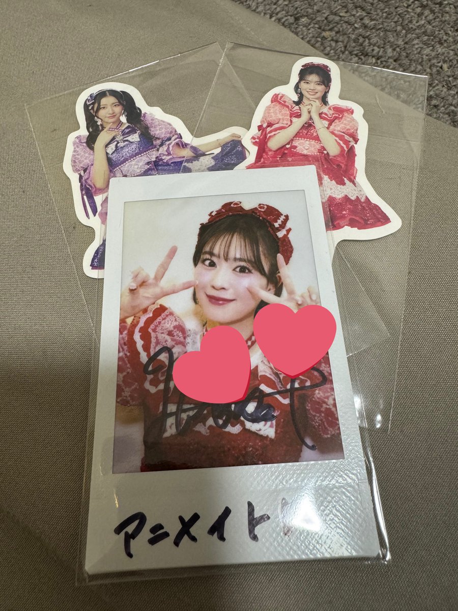 ありがとうございます サイン入りひとちゃんチェキ初めて