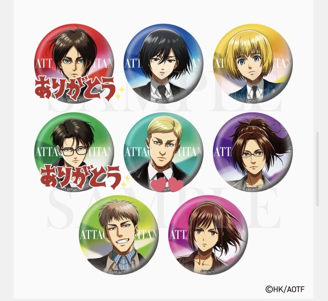 交換 譲渡】進撃の巨人 -RUNWAY- WIT STUDIO 缶バッジ 譲:ミカサ