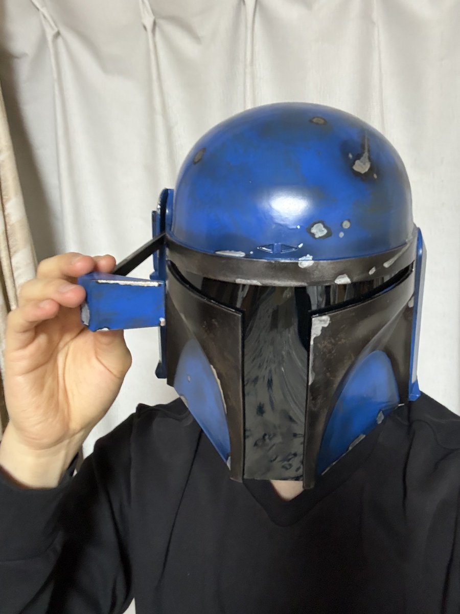 新しいマンダロリアンヘルメット。hizanさん(@hizan_hamaoka )に製作