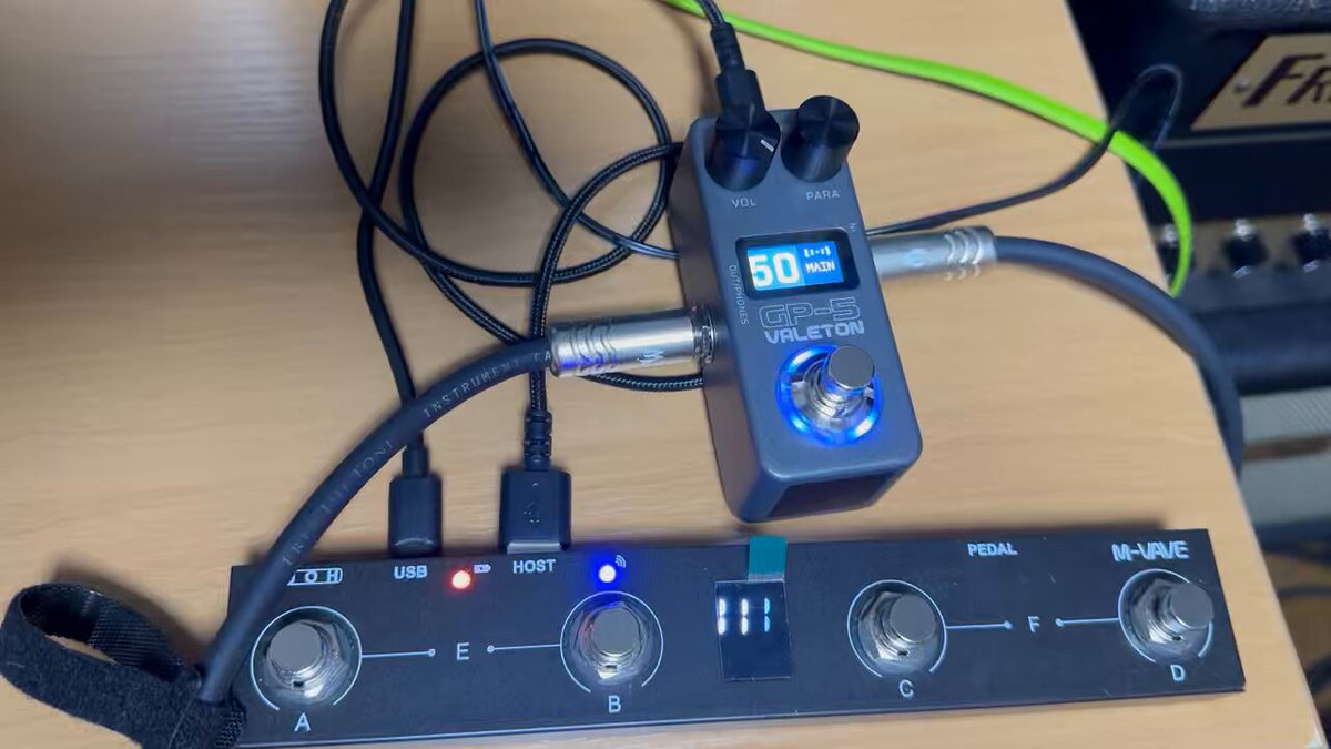 Valeton GP-5とM-VAVE Chocolate PlusでMIDI CCのプリセットチェンジの