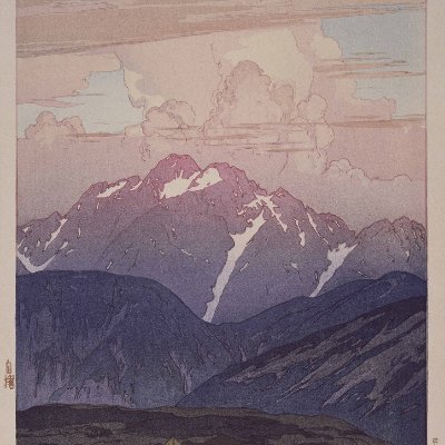 新版画対決／#吉田博 vs #笠松紫浪】 テーマ⑭：雪⛄️ 吉田博「東京拾