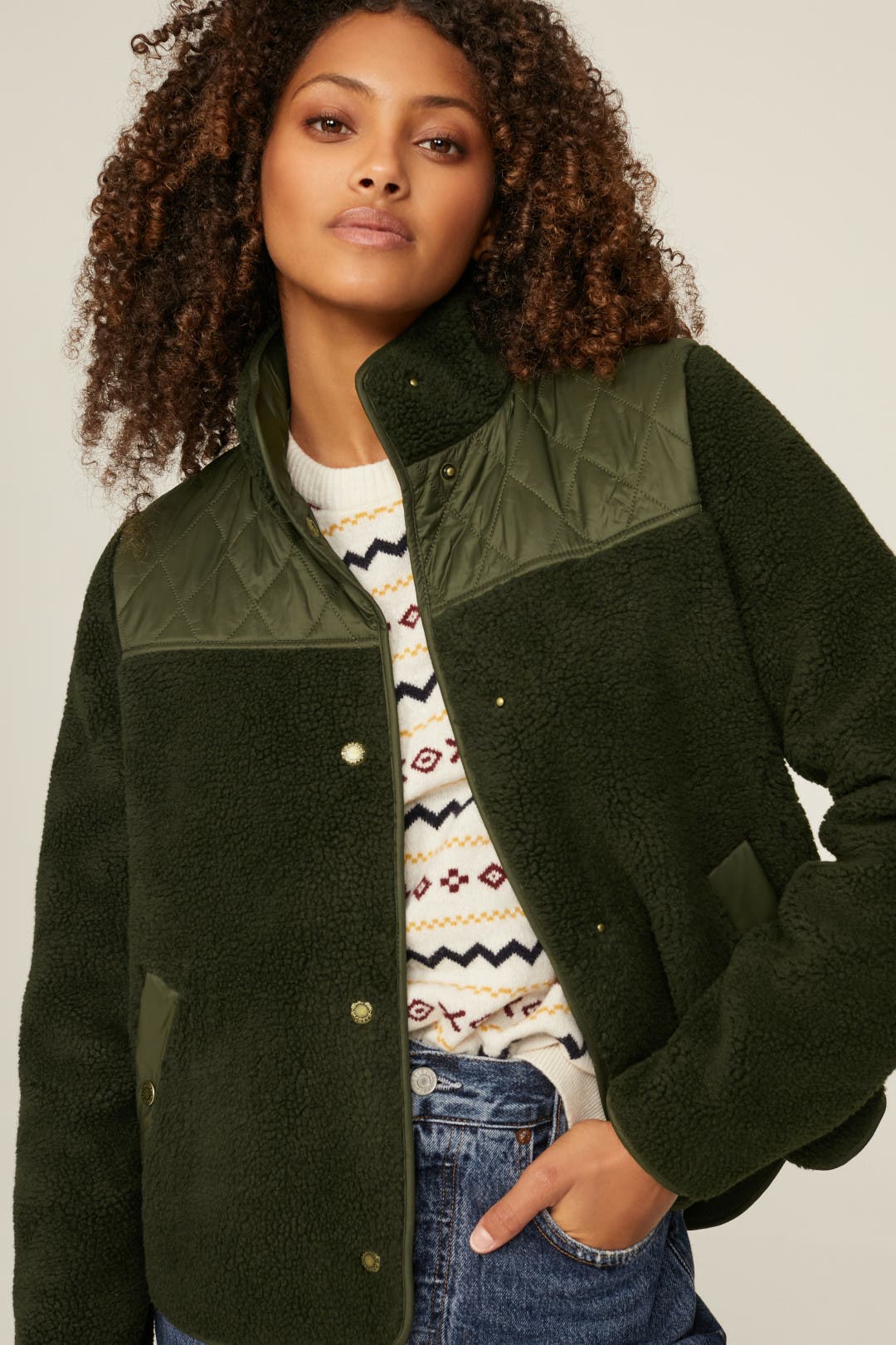 Green Aspen Fleece by Barbour | Rent the Runway