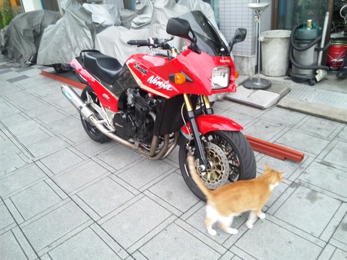 GPZ900R用ショートミラーステー装着でござる。 : moriyamaengineering