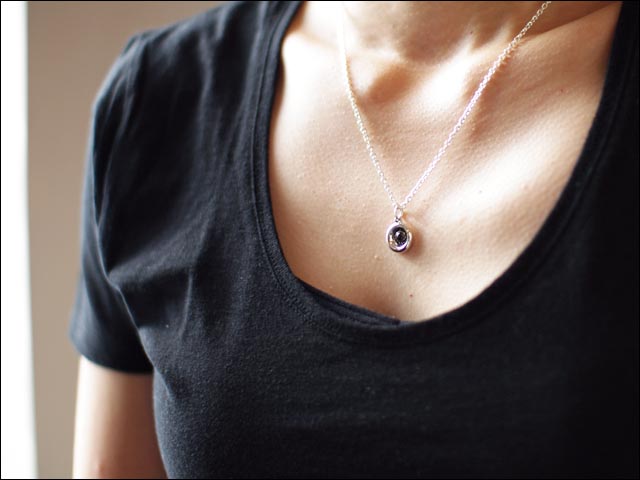 moto leather＆silver[モトレザー]Silver Necklace Garnet [シルバー