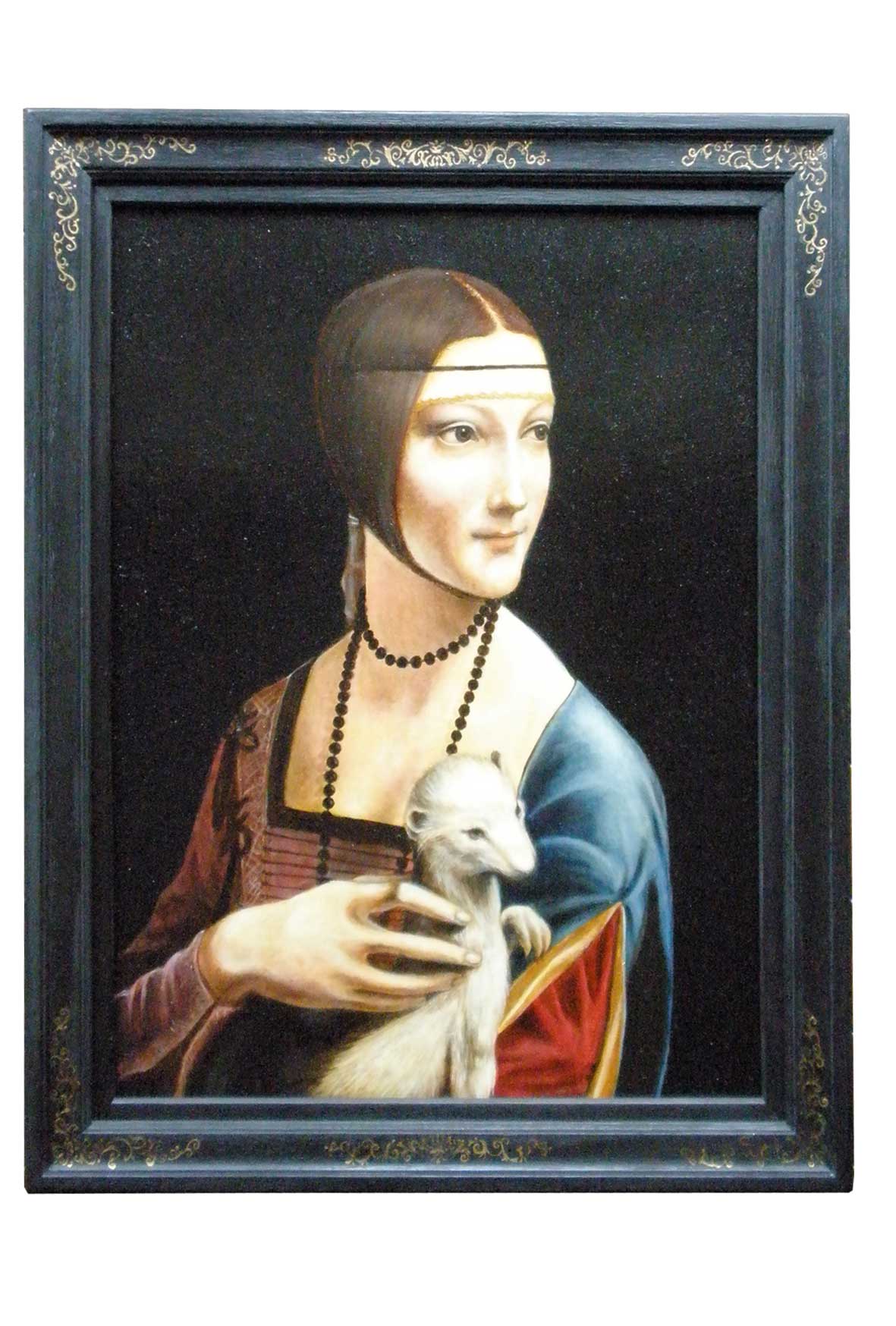 レオナルド・ダ・ヴィンチ「白貂を抱く貴婦人」の模写 ー土曜日