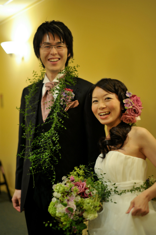 新郎新婦様からのメール 花を身にまとう 軽井沢高原教会様へ : 一会