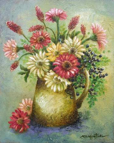 ガーベラの絵画（油絵） : 油絵画家、永月水人のArt Life