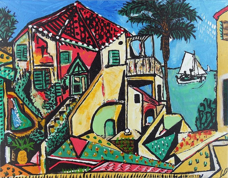 ピカソの「地中海の風景」 : 一語一絵