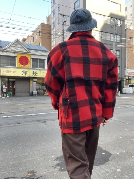 70s-00s USA製 FILSON フィルソン ダブルマッキーノ クルーザー 赤黒 L