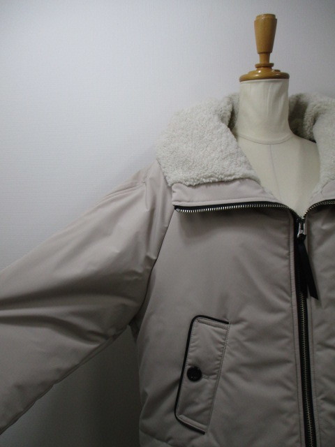 ラリアムー Lallia Mu ラリアムー バイカラーヘムショートフードコート