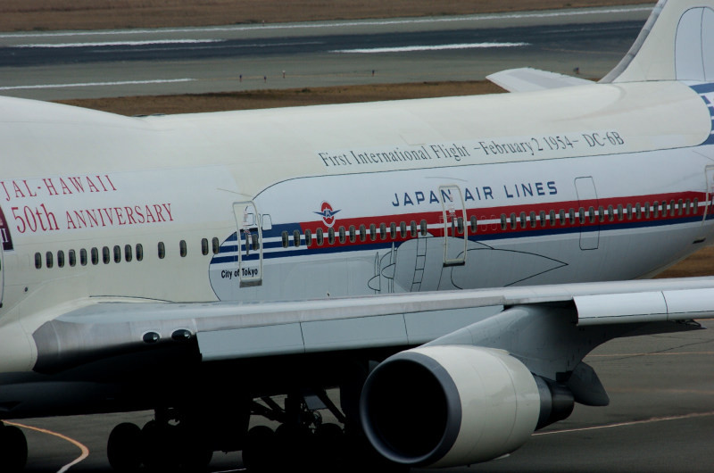 JAL国際線就航（ハワイ）50周年記念特別塗装機 : 写真と音楽の窓