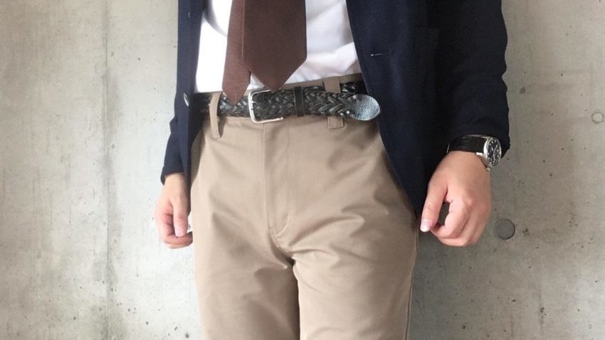 ホワイトハウスコックスのメッシュベルト】サイズやコーデをレビュー