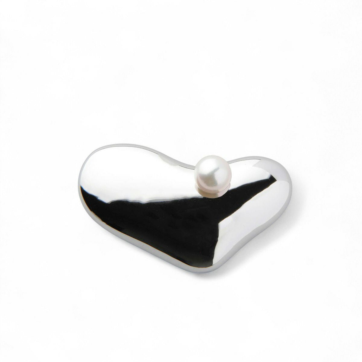 Supple あこや真珠 ハートブローチ 8.5-9.0mm SV925 GP | パールブローチ
