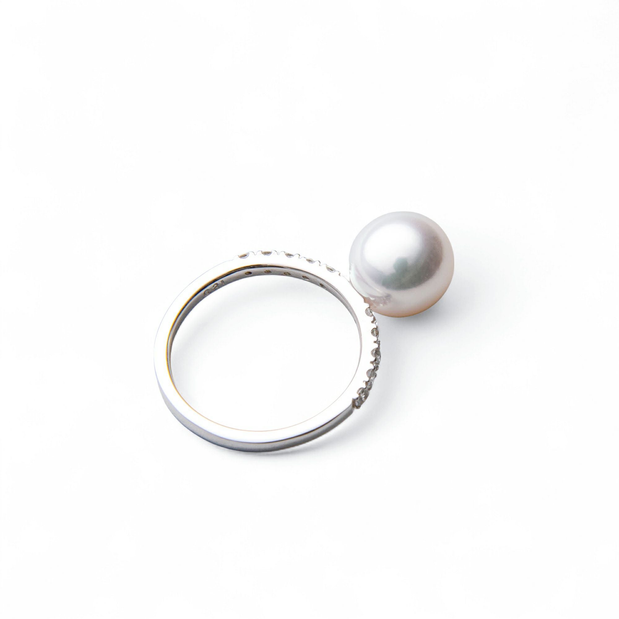 オーロラ花珠真珠 リング9.0-9.5mm PT900 | 花珠真珠リング