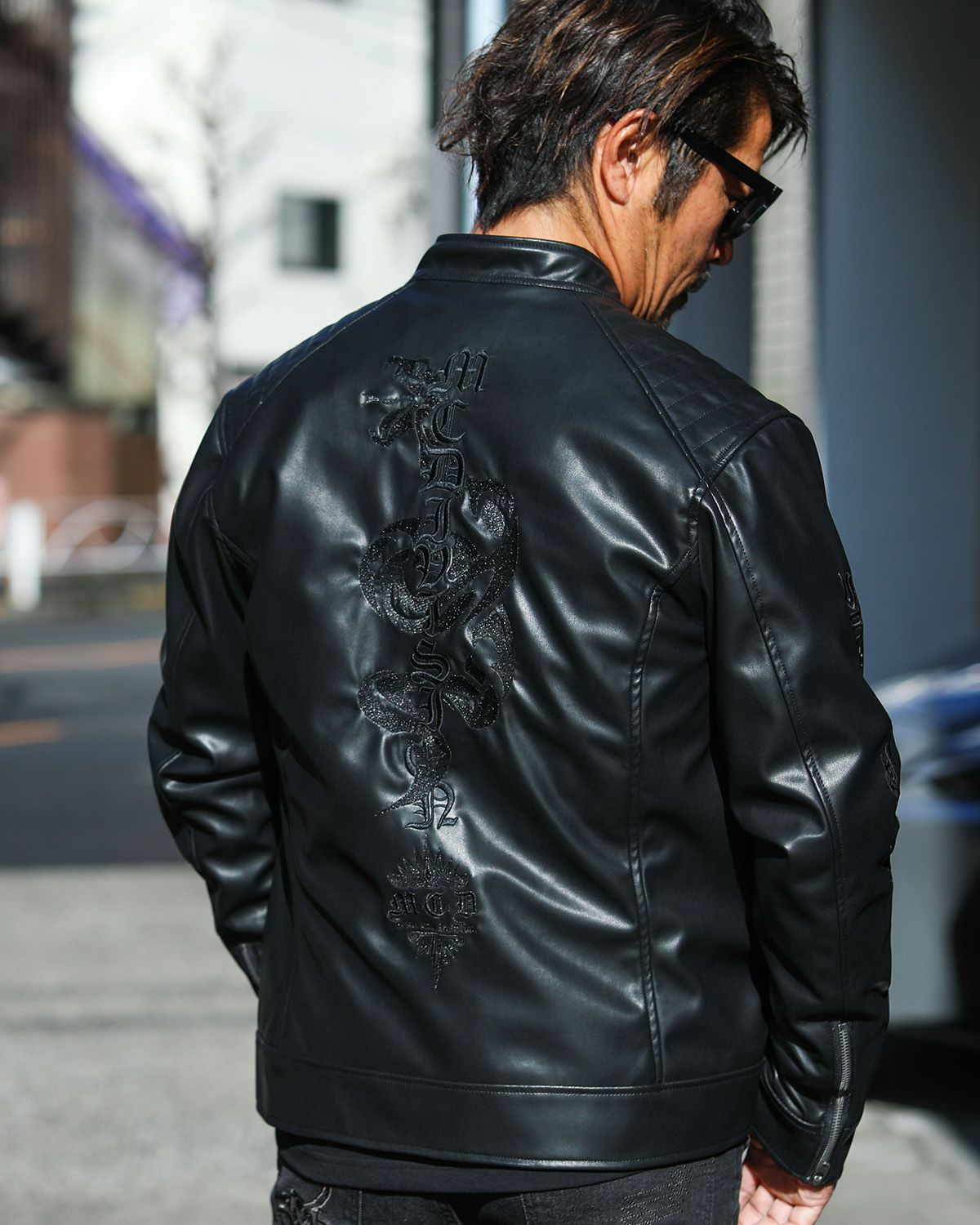 MCD] トライバル スネーク PU ライダース ジャケット | PEET ONLINE STORE